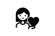Cute Love Girl Silhouette Bundle, an Illustration by Designs_River (Thumbnail 52 of 53)