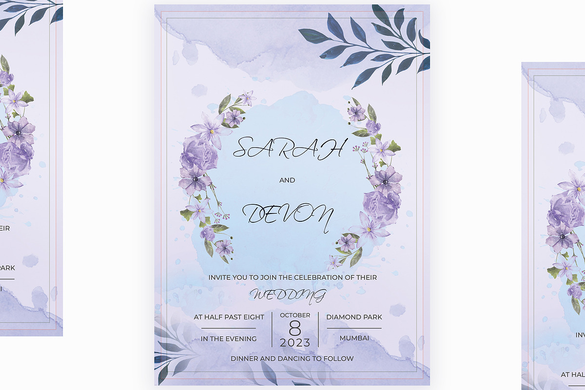 Wedding Invitation template pack, an Invitation Template by kamalrawat_gd (Photo 1 of 5)
