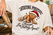 Funny Christmas Gingerbread Man PNG, a Seasonal Illustration by Rose Art (Thumbnail 2 of 4)