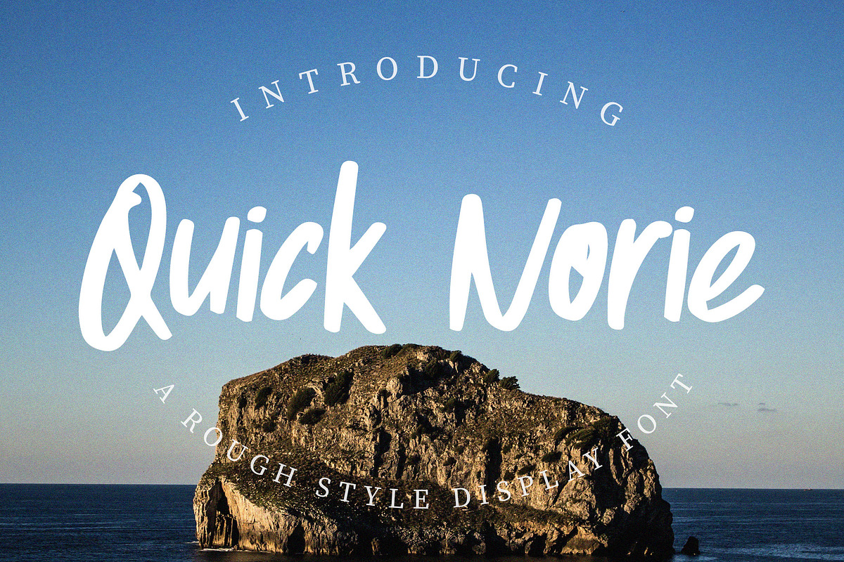 Quick Norie - Handbrush Font, a Script Font by NTC Graphic (Photo 1 of 8)