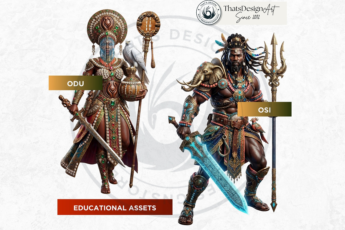 Orishas Pantheon Gods Cliparts, a Person Illustration by ThatsDesignArt (Photo 13 of 16)