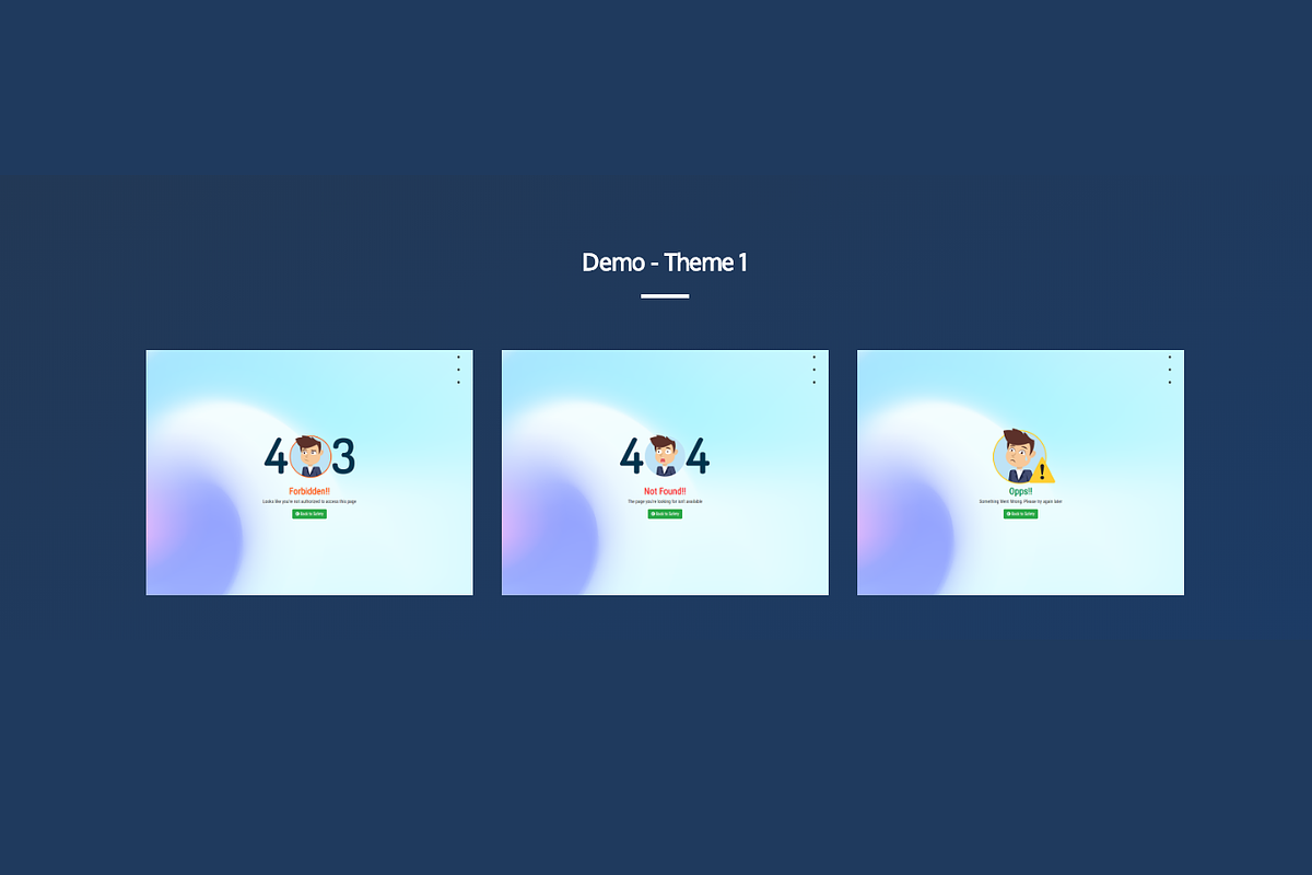 SMART | Responsive,Modern Error Page, a HTML Template by Saif71 - Shop (Photo 4 of 4)