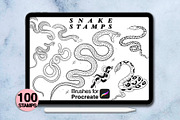 100 procreate snake stamps, a Brush Add-On by Arts For Peace (Thumbnail 7 of 9)