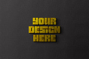 Gold Text Logo Mockup, a Product Mockup by graphypix (Thumbnail 3 of 4)