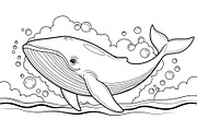 Whale Line Art Vector Bundle, an Illustration by yasushie (Thumbnail 27 of 51)