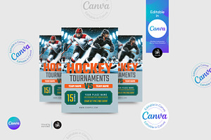 Hockey Tournament Flyer Template, a Flyer Template by Aam360