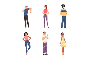Positive People Characters Standing, a Person Illustration by TopVectors