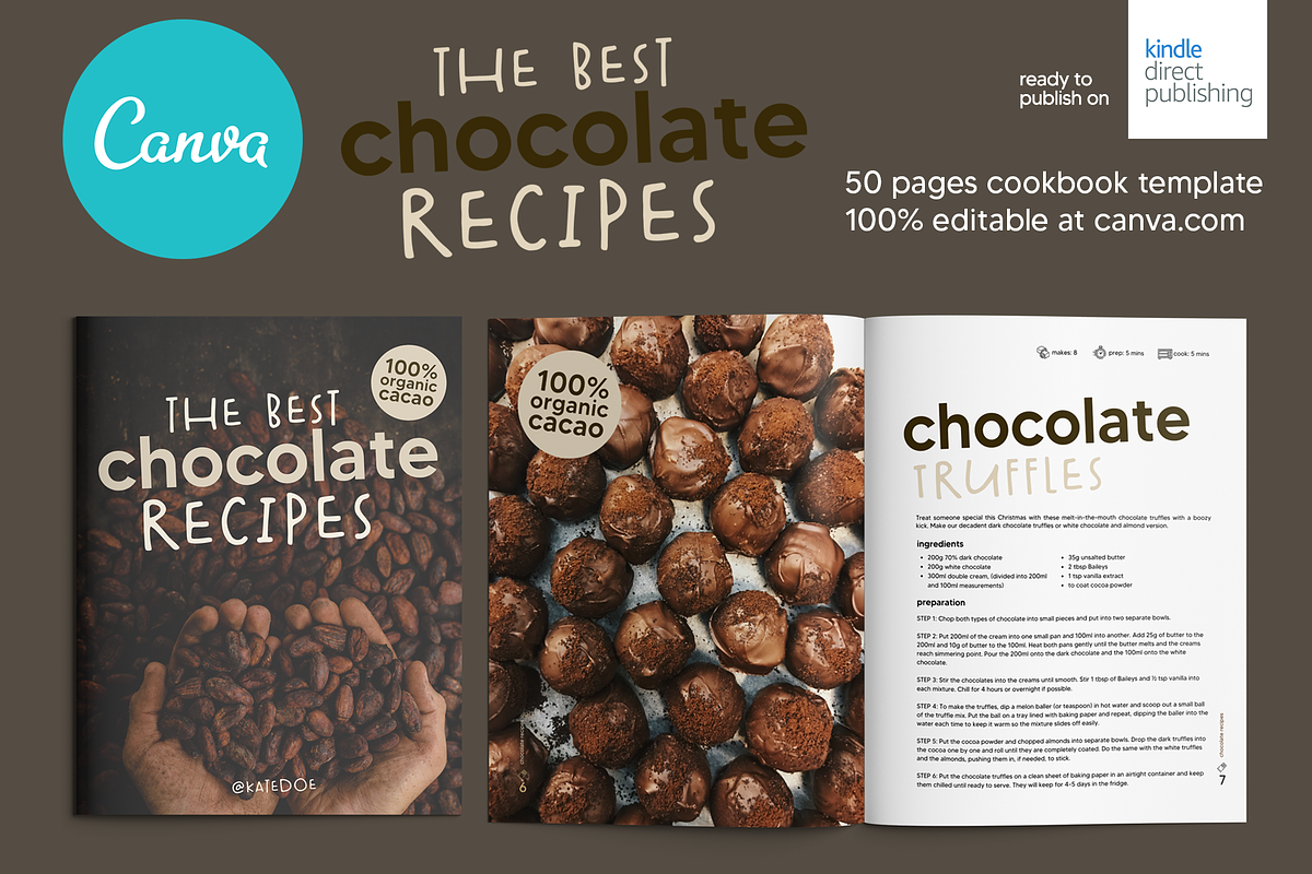 Canva Chocolate 8.5x11in Template, a Magazine Template by DeLaGranSiete (Photo 1 of 10)
