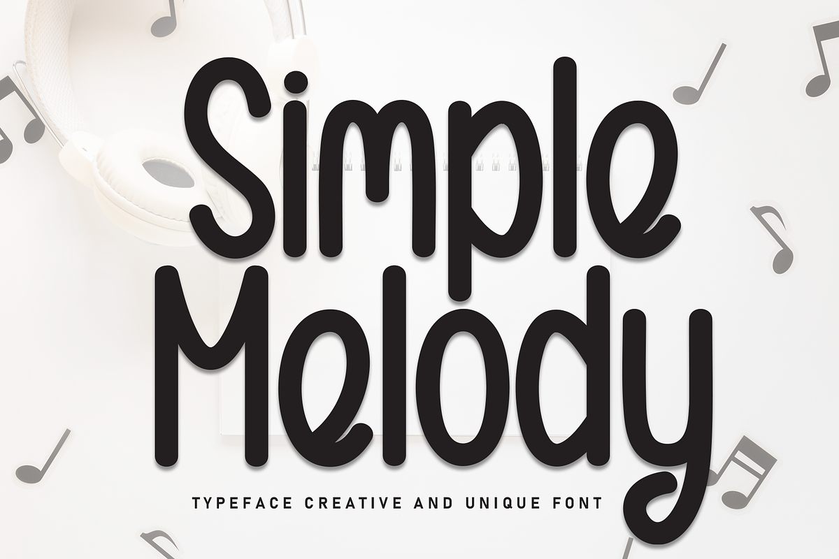 Simple Melody | Script Font, a Script Font by Scratchones (Photo 1 of 8)