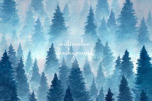 Watercolor Backgrounds. Landscapes