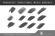 Procreate Traditional Media Brushes, a Brush Add-On by Extreme Brushes (Thumbnail 3 of 4)