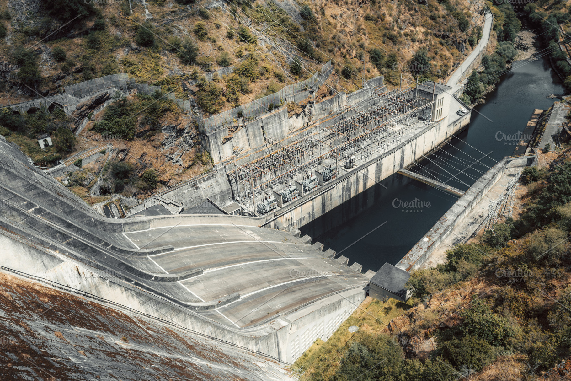 Wide angle dam view, an Industrial Photo by SkyNext