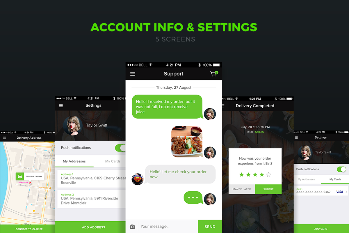 Food delivery PSD+Sketch app UI, an App Template by Shakuro (Photo 6 of 7)