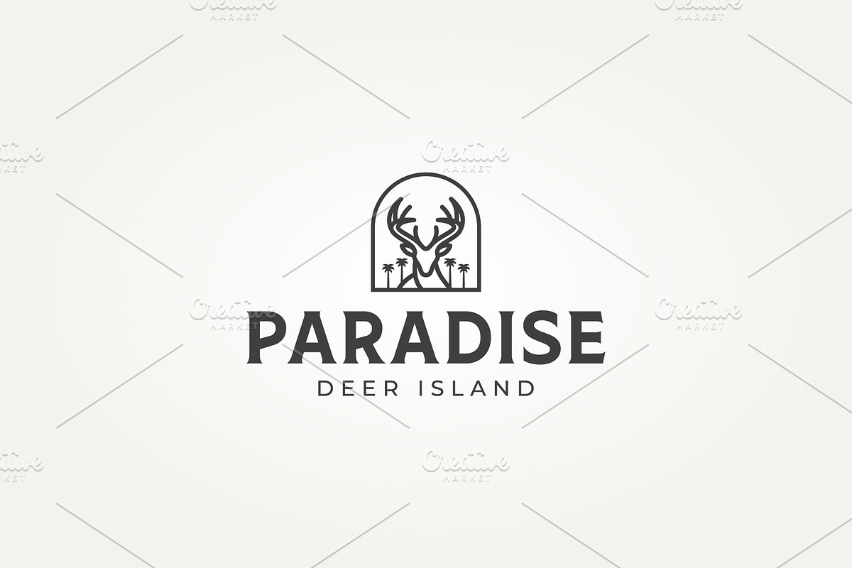 deer buck stag paradise isla, a Branding & Logo Template by Blazybone