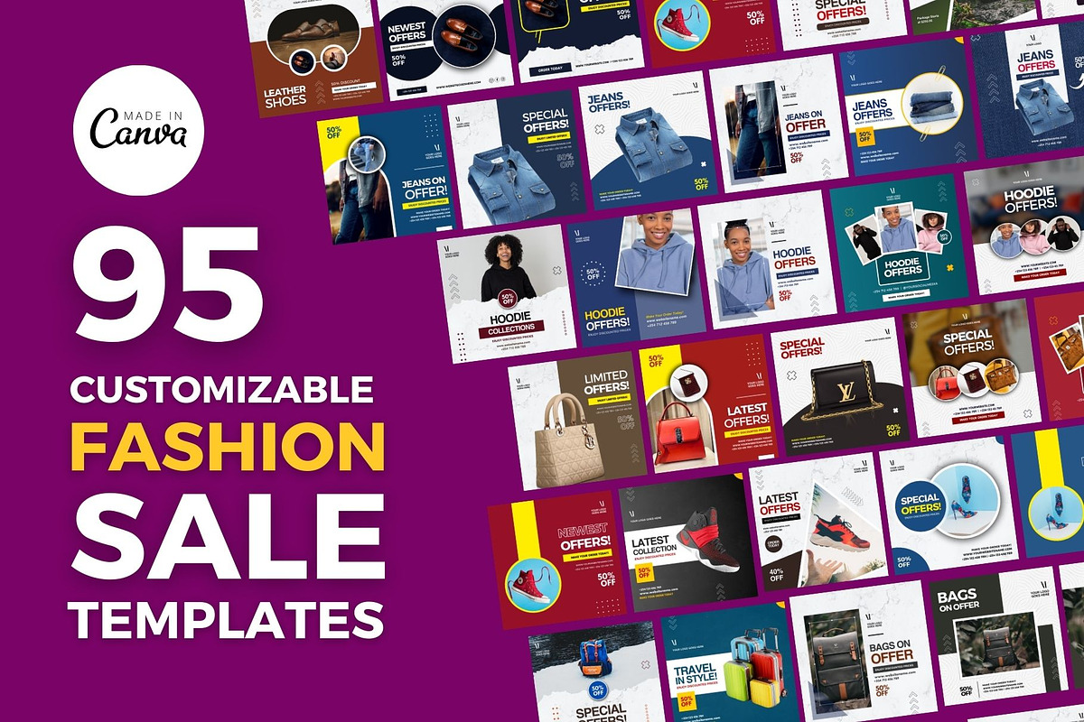 Fashion Sale Templates Design Bundle, a Social Media Template by MK Creatives (Photo 1 of 3)