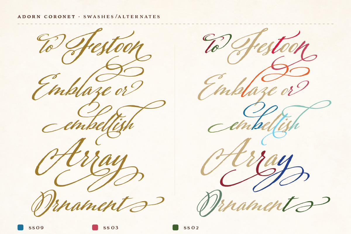 Adorn Collection, a Sans Serif Font by Laura Worthington (Photo 8 of 62)