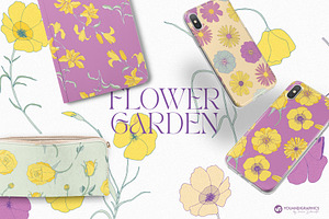 Flower Garden Seamless Patterns