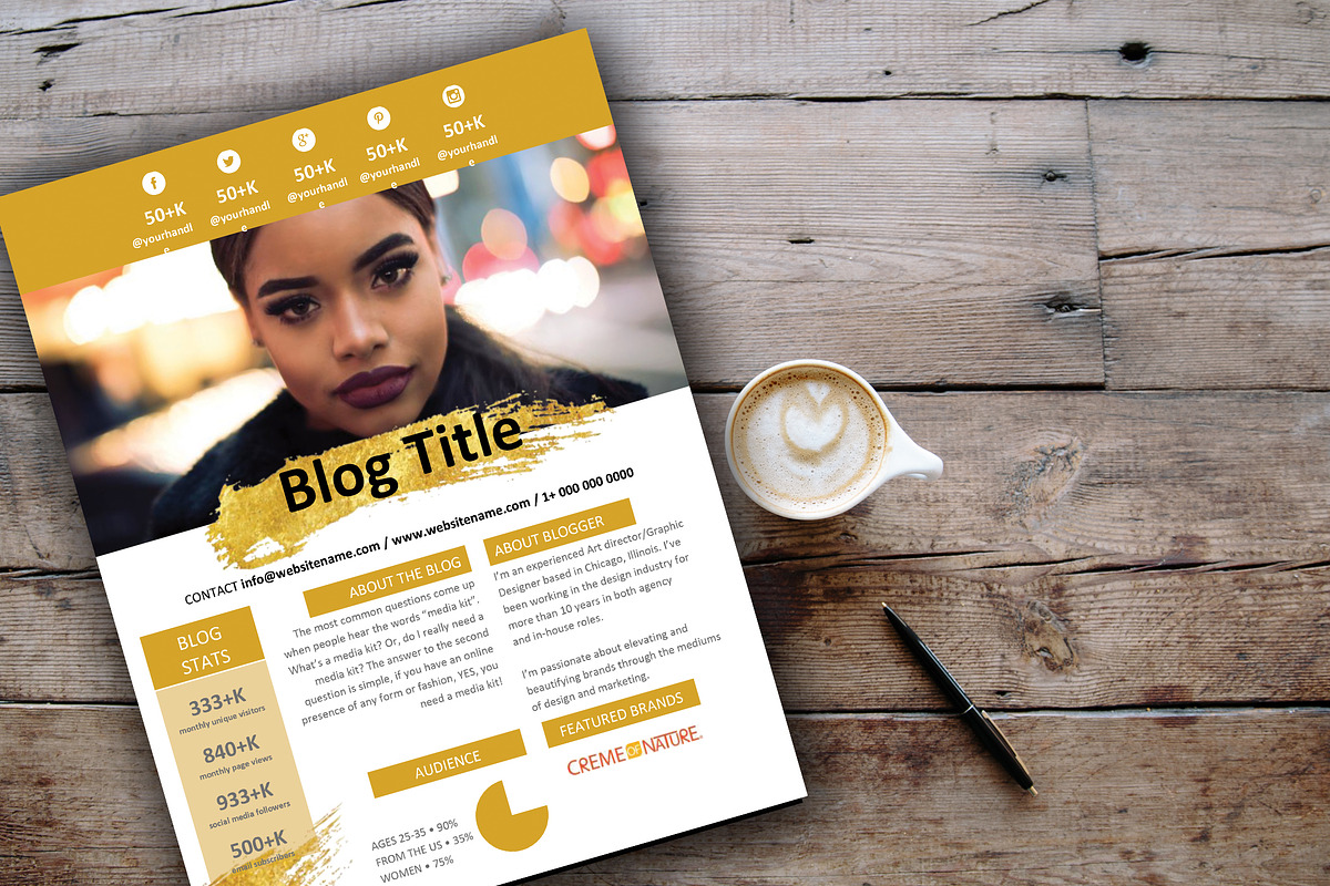 Gold Splash Media Kit - 2, a Presentation Template by Graphic Template Co (Photo 1 of 3)