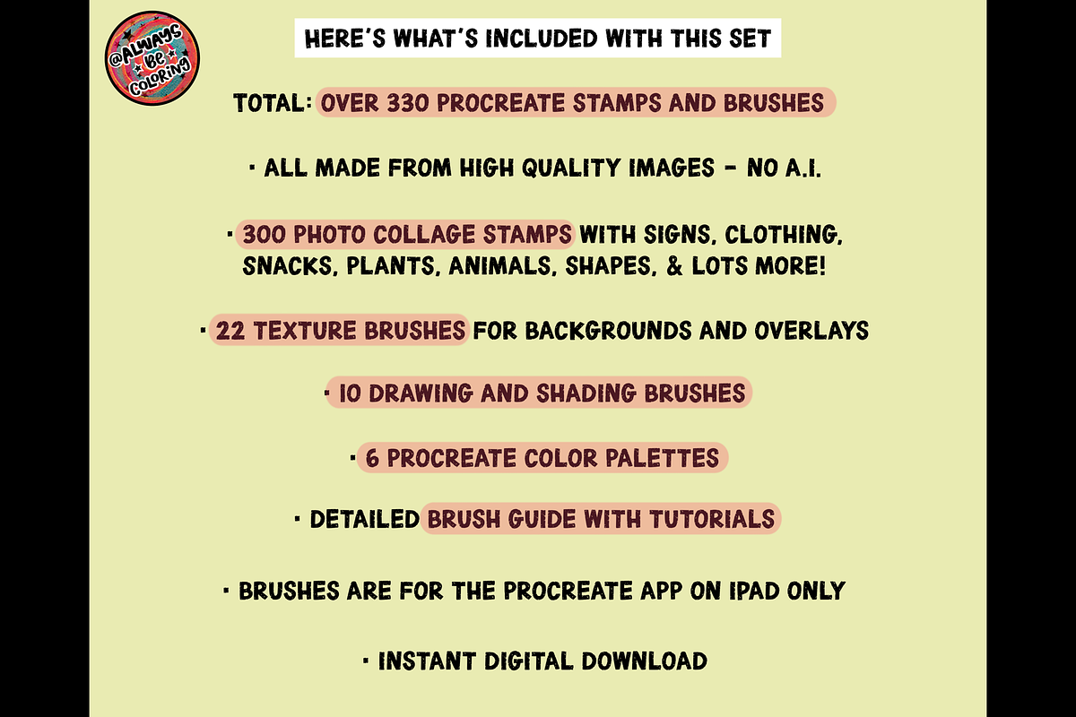 Procreate Photo Collage Brush Set, a Brush Add-On by AlwaysBeColoring (Photo 3 of 15)