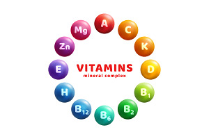 Diet infographic vitamins, a Healthcare Illustration by kotoffei