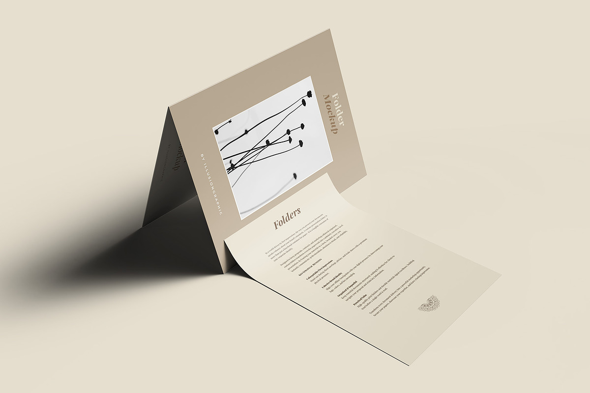 Folder Mockup - 12 Views, a Packaging Mockup by Illusiongraphic (Photo 11 of 28)