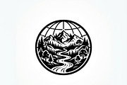 60 Eco Globe Landscape Silhouette, a Technology Illustration by Amazin_art (Thumbnail 10 of 29)