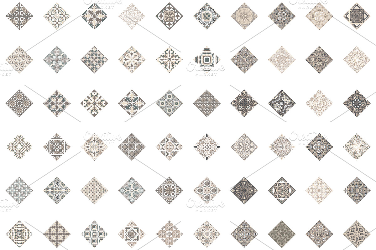Ceramic Tiles Patchwork Set, a Pattern Graphic by Markovka (Photo 7 of 7)