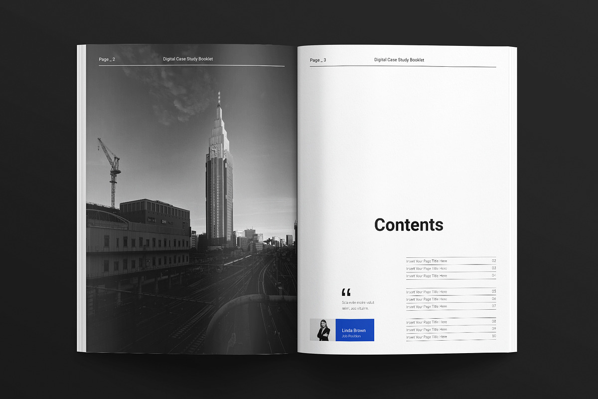 Digital Case Study Booklet Template, a Brochure Template by E-Type (Photo 2 of 7)