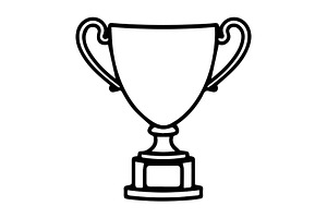 trophy cup icon victory award symbol, an Outline Icon by Nurlan's shop