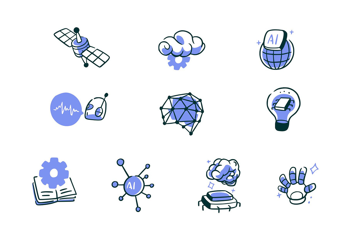 AI Doodle Icon Set Vol 1, a Technology Illustration by SLAB! Design (Photo 3 of 3)