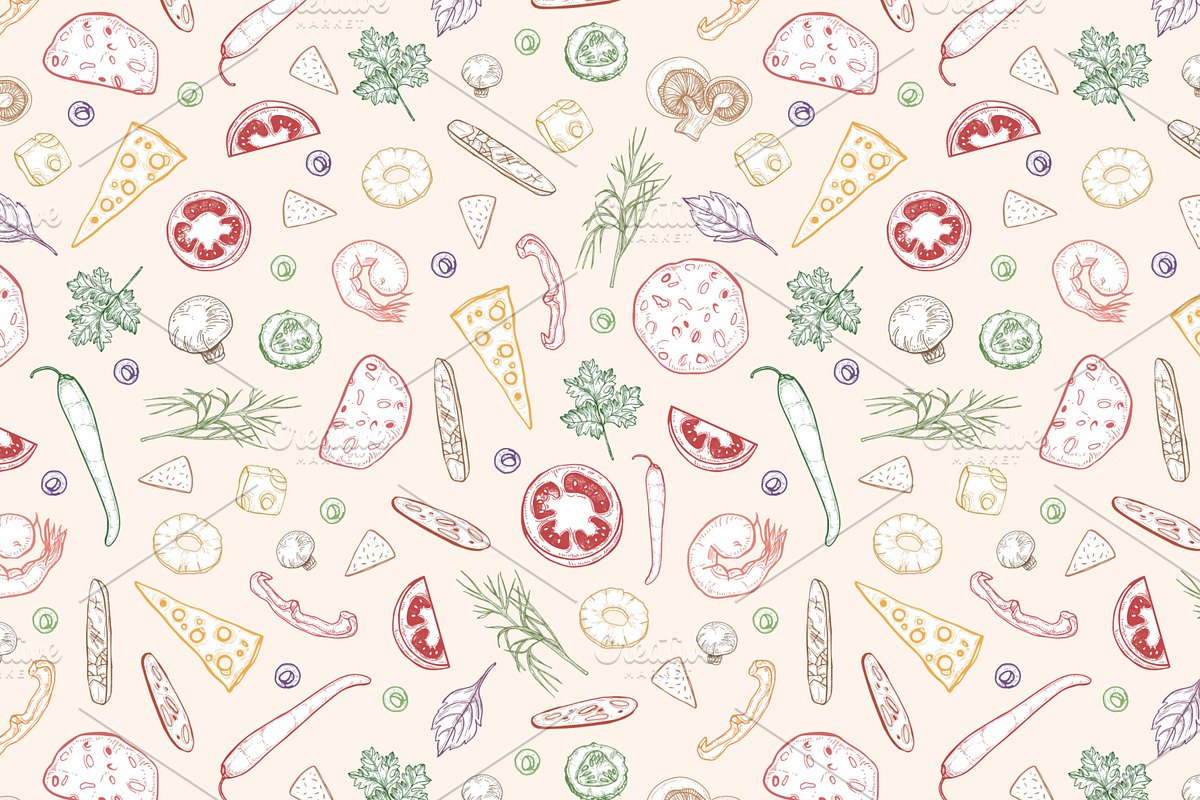 Slices of different pizza types, a Food Illustration by Good Studio (Photo 15 of 19)
