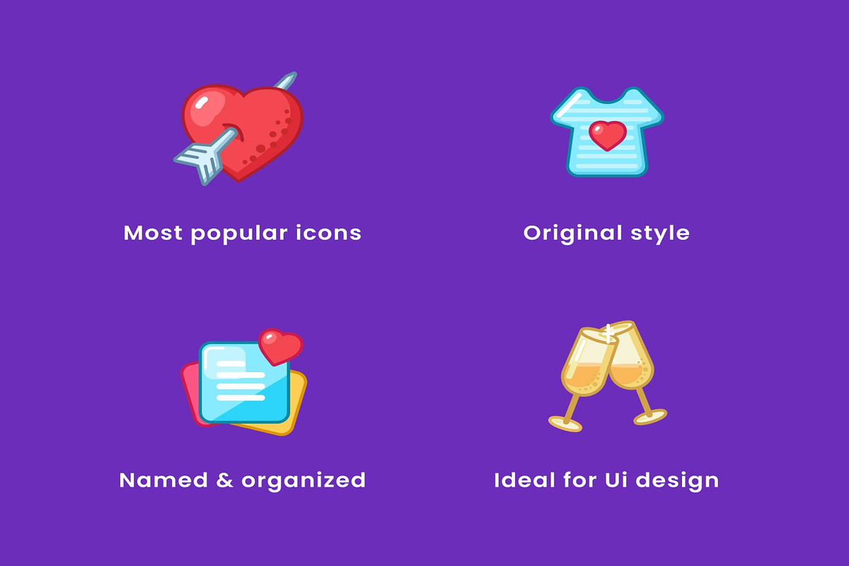 Valentines Day Icons Set, an Object Illustration by Creative Perspective (Photo 6 of 6)