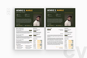 Green Abstract Background Resume, a Resume Template by iDoodle Studio (Thumbnail 1 of 4)