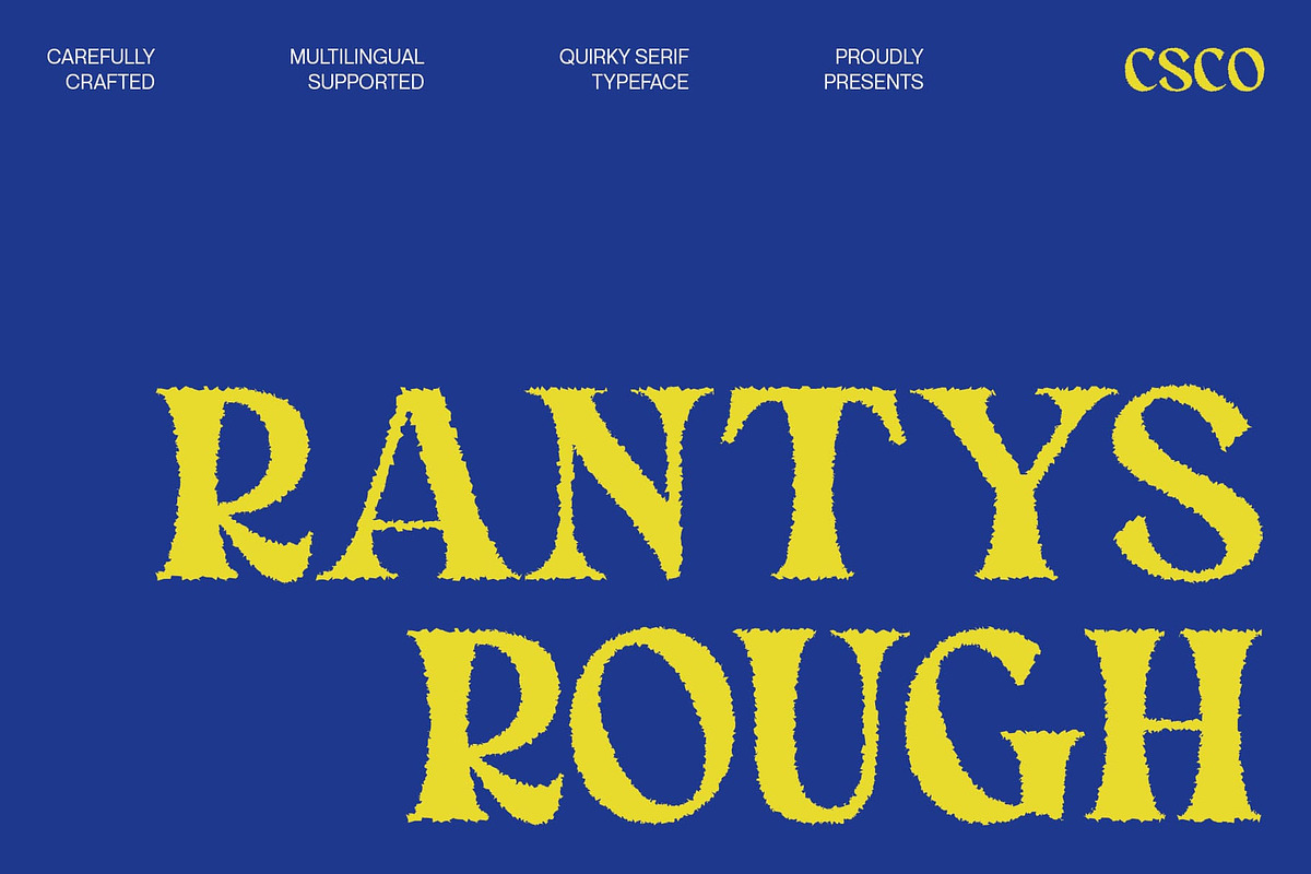 Rantys Rough, a Serif Font by Craft Supply Co. (Photo 1 of 8)