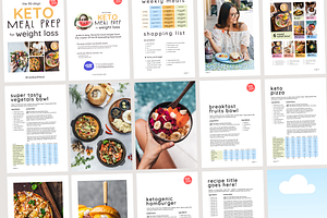 BUNDLE 4 Canva Cookbooks Templates