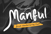 Manful - Brush Handwritten Font, a Handwritten Font by productype1 (Thumbnail 1 of 8)