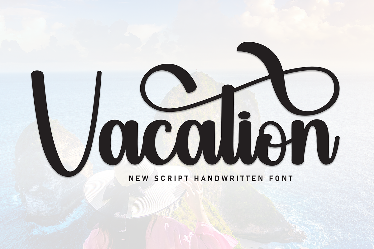 Vacation | Script Font, a Handwritten Font by Scratchones (Photo 1 of 9)
