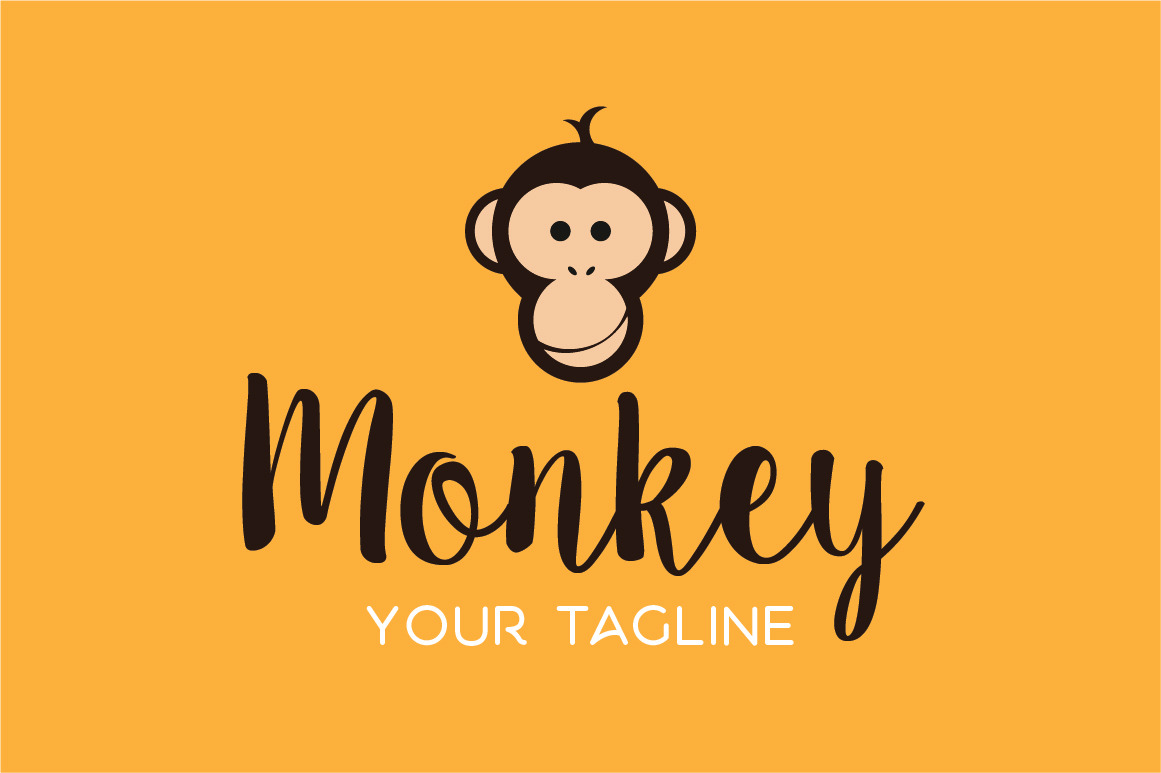 Monkey Logo Vector by Proxima Brand Design  Creative Market