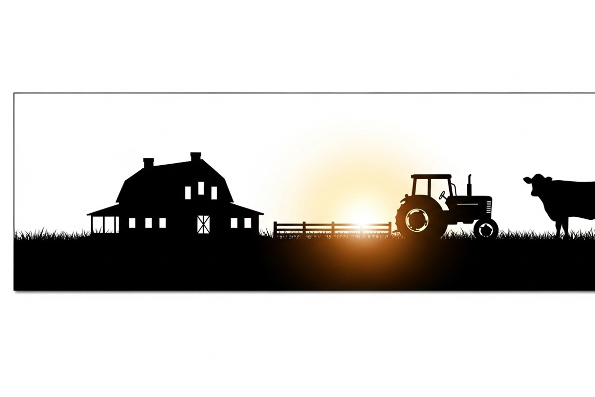 Rustic farm tractor and cow design, an Illustration by Amazin_art (Photo 30 of 30)