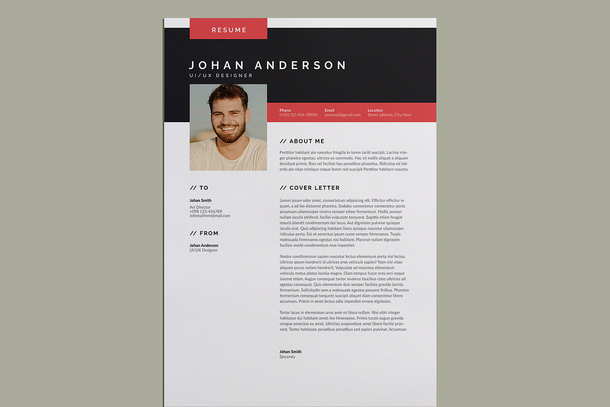 Resume/CV 3 Page Design | Word preview 5