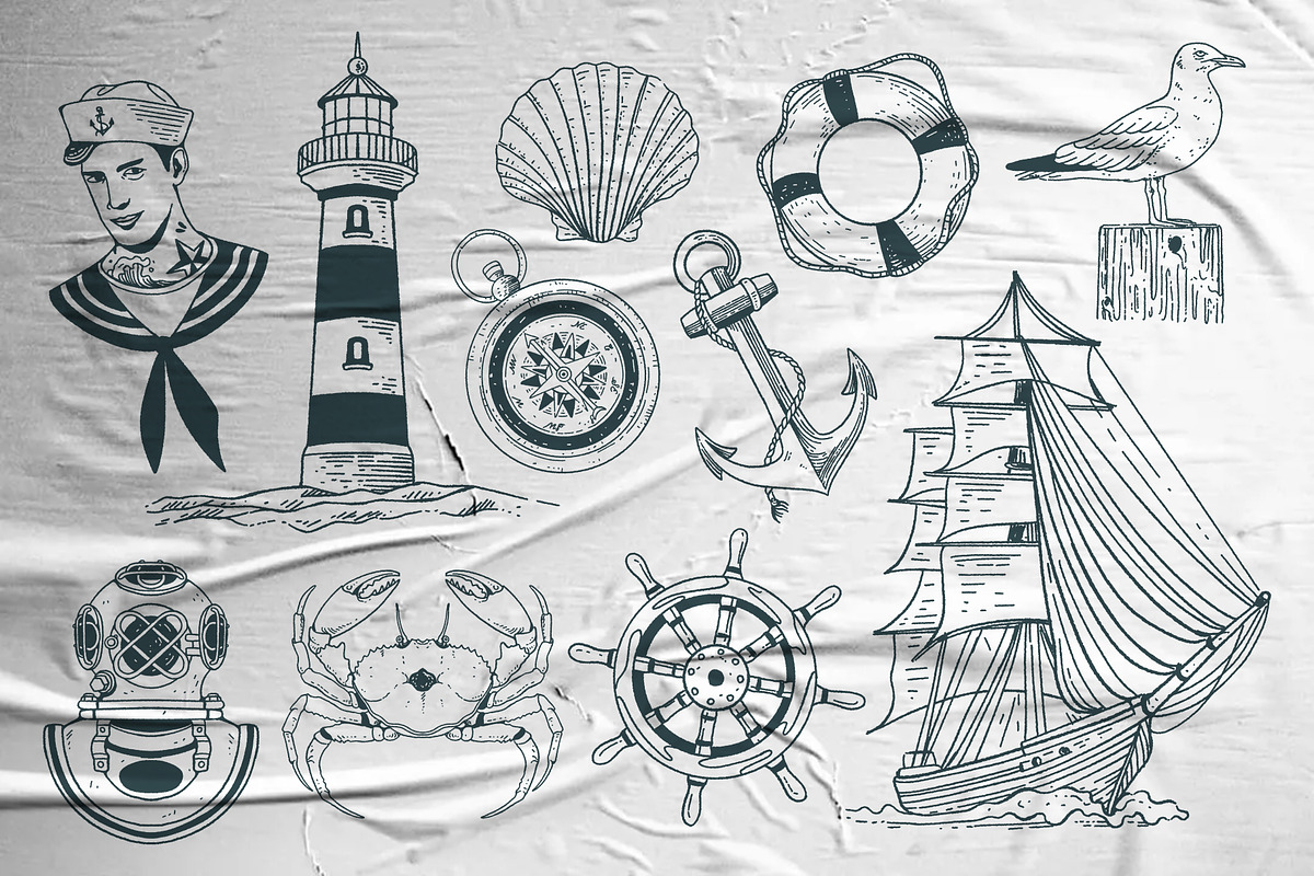 Nautical Set, an Illustration by Bromz Studio (Photo 2 of 4)