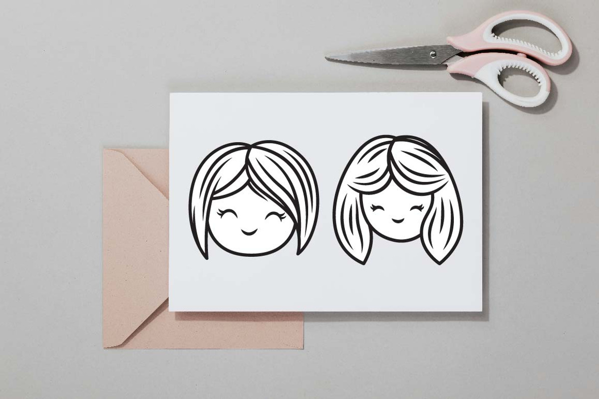 25 Girl Face Character in Line Art, a Person Illustration by jongcreative (Photo 6 of 8)