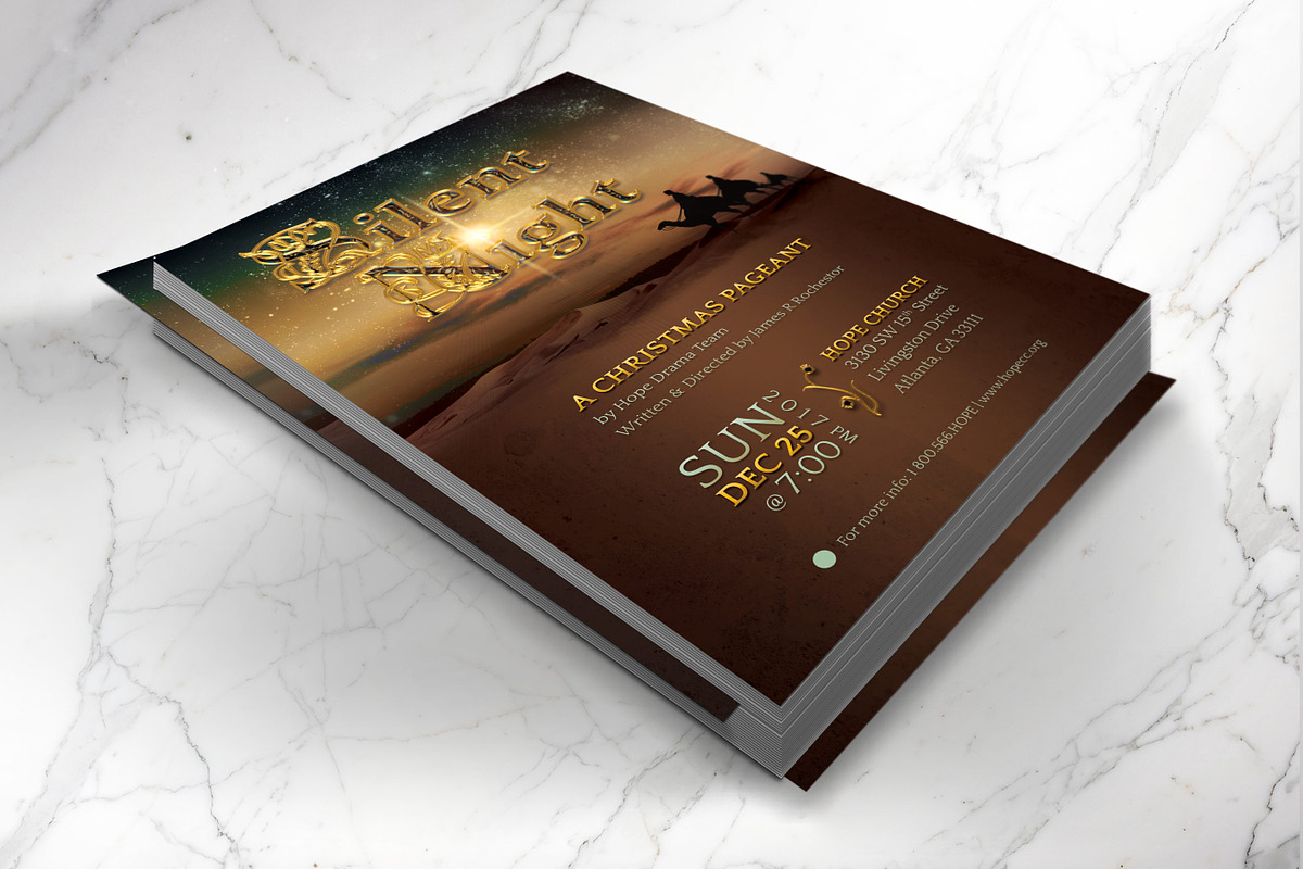 Silent Night Christmas Flyer PSD, a Flyer Template by Godserv Designs (Photo 4 of 9)