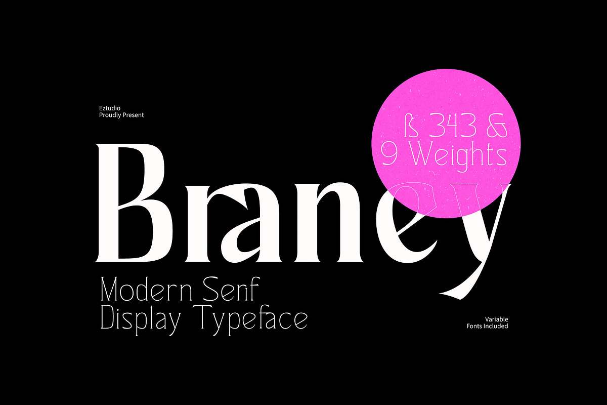 Ez-Barney - Modern Serif Display, a Serif Font by Eztudio (Photo 1 of 13)