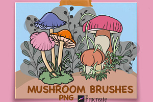 Mushrooms Digital Stamps