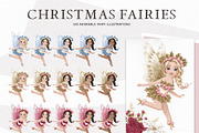 Fairy Christmas-Winter Illustrations, a Seasonal Illustration by Pretty Little Lines (Thumbnail 7 of 16)