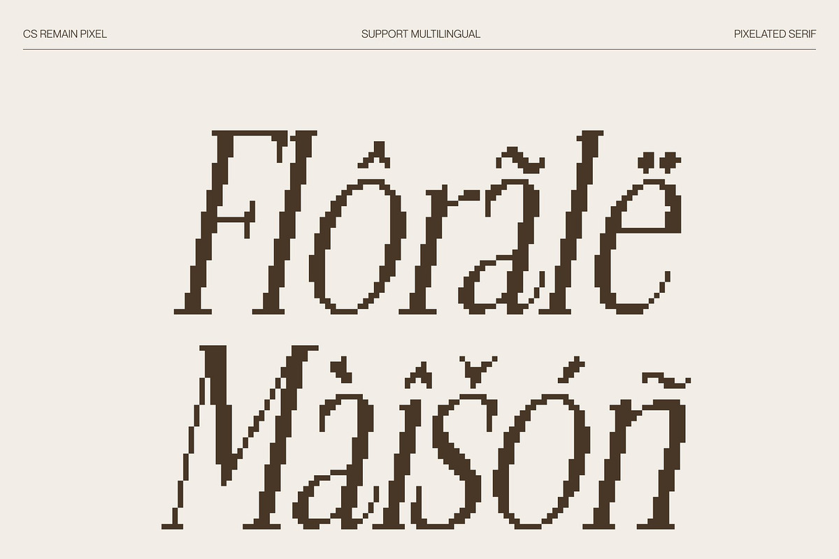 CS Remain Pixel, a Serif Font by Craft Supply Co. (Photo 5 of 8)