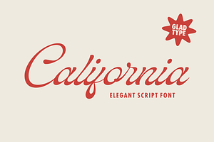 GLAD - CALIFORNIA, a Script Font by GladType
