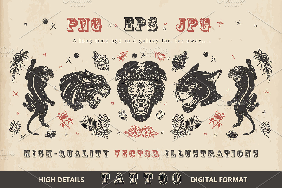 Black panthers tattoo, a Background Graphic by intueri (Photo 7 of 12)