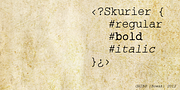Skurier, a Handwritten Font by GRIN3 (Nowak) (Thumbnail 1 of 3)
